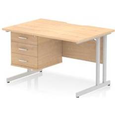 Impulse 1200 x 800 mm Scalloped Edge Straight Office Writing Desk