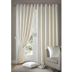 Yellow Curtains Alan Symonds Adiso Eyelet Ring Top Curtains 137 cm x 168 cm - Yellow
