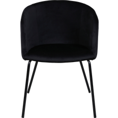 Hør Stole Venture Home Berit Spisebordsstol M. Armlæn Sort Køkkenstol 78cm