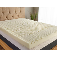 Spring Mattresses Isotonic 5-Zone Memory Foam Topper 76.0 H x 74.0 W x 4.0 D in Polyester/Memory Foam in Beige Coil Spring Mattress