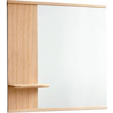 Moebe Træ Spejle Moebe Mirror With A Shelf Spejl 70 cm Eg Vægspejl 70x70cm