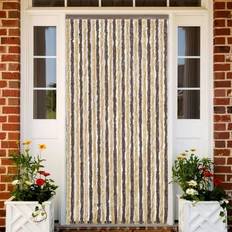 vidaXL Flueforhæng 100x200 cm Chenille Mørkebrun Beige