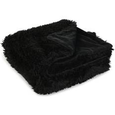 Home ESPRIT Blanket 130 x 170 cm Blankets Black (170x130cm)