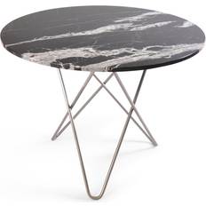 OX Denmarq OX30401-24-2 Dining Table Ø100 Cm Steel Frame/black Marble Spisebord