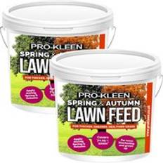 Pro-Kleen Spring & Autumn Lawn Feed Grass Green Fertiliser 2 x 2.5 kg