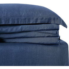 Nena Aybar Linen Set - Navy (King) Bed Sheet Blue (284.48x)