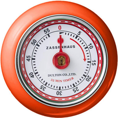 Orange Kitchen Timers Zassenhaus Magnetic Retro 60 Minute 1.5 H x 2.75 W x 2.75 D in Porcelain in Orange Kitchen Timer