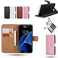 Lamoon Stargadgets Samsung Galaxy S7 Edge Hülle aus Leder Schwarz