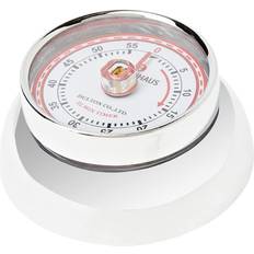 Silver Kitchen Timers Zassenhaus Magnetic Retro 60 Minute 2.75 H x 2.75 W x 2.75 D Stainless Steel in Silver Kitchen Timer