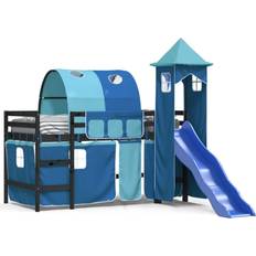 Pink Loft Beds vidaXL Kids' Loft Bed With Tower 80 x 200 cm