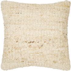 Wool Cushion Covers Livabliss Zayden Hand Woven Wool & Cotton Pillow 20"H x 20"W - Cream Cushion Cover Beige (50.8x50.8cm)