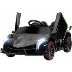 Sound Elektrische Kinderfahrzeuge Homcom Elbil för Barn Lamborghini Veneno med Fjärrkontroll Svart