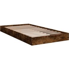 Eg Sengerammer vidaXL 90x190 cm Uden Madras Røget Eg Sengeramme