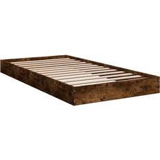 190cm - 90cm Bed Frames vidaXL Smoked Oak Bed Frame 90 x 190 cm Single Engineered Wood