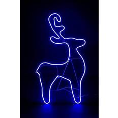 Neon Rope Light Silhouette Christmas Reindeer Calf