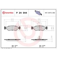 Mazda Vehicle Parts Brembo P24044 Prime Brake Pad Set