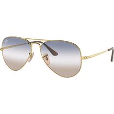 Ray-Ban Aviator Metal II Sunglasses - Gold/Clear Gradient Blue