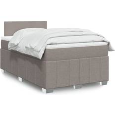 Senge & Madrasser vidaXL Med Madras 120x190 cm Stof Gråbrun Kontinentalseng