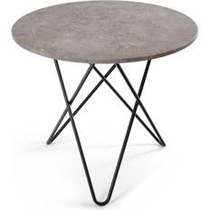 OX Denmarq Tavoli da pranzo OX Denmarq O Marble Grey. Black Lacquered Stand Dining Table