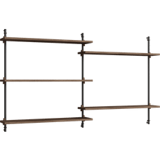 Möbler Moebe Wall Shelving WS.85.2.B Rökt Ek-Svart Vägghylla