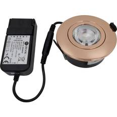 Downlight med drivdon Nordtronic Low Profile Flexible Downlight Ø7.5 cm 3000K Kobber Spotlight