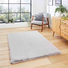 Monochrome Carpets Think Rugs Super Teddy Rectangle 120 x 170 cm Polyester Plain Silver