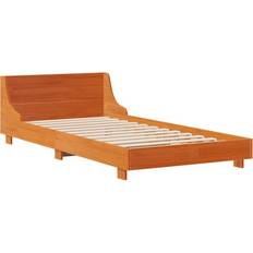 Senge & Madrasser vidaXL Uden Madras 90x200 cm Gyldenbrun Sengeramme