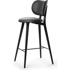 Mater Krukken Mater High Stool Backrest Barkruk Hoog Leer Zwart