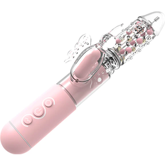 House of Dasein (Standard, 2) Butterfly Rabbit Vibrator Telescopic Thrusting Rotating Beads Clit Stimulator