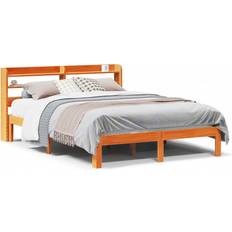 Senge & Madrasser vidaXL Uden Madras 120x200 cm Massivt Fyrretræ Gyldenbrun Sengeramme