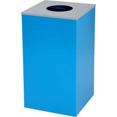 Blue Waste Disposal Alpine Stainless Steel Recycling Bin With Circle Lid 29 Gal 30"H x 16-15/16"W x 16-15/16"D Blue