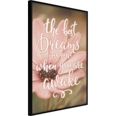 Artgeist Med Ramme - The Best Dreams Happen When You Are Awake - 40 x 60 cm Plakat