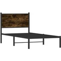 80 cm - Metal Sengerammer vidaXL Uden Madras 80x200 cm Metal Røget Sengeramme
