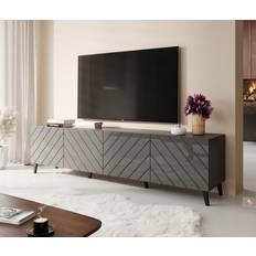 Halmar Spiseborde Halmar TV Bord 200 ABETO Mat Grå/Blank Grå Spisebord