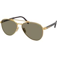 Prada Guld - Herr Solglasögon Prada Man PR A58S 5AK90F Solglasögon - Guld/Brun