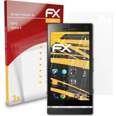 Screen Protectors atFoliX 3x panzerfolie für sony xperia s schutzfolie matt&stoßfest folie Transparent