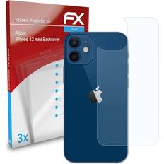 Screen Protectors atFoliX 3x schutzfolie für apple iphone 12 mini backcover klar Transparent