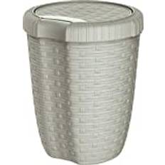 Pls763 15 Avfallsbehållare 27 l Ratan Stil Plast Spänne 34 x 34 x 47 cm