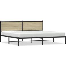 Senge & Madrasser vidaXL Uden Madras 200x200 cm Metal Sonoma-eg Sengeramme