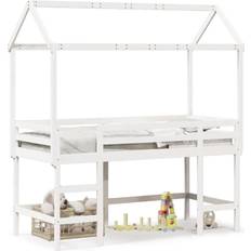 Loft Beds vidaXL Loft Bed With Ladder And Roof 80 x 200 cm