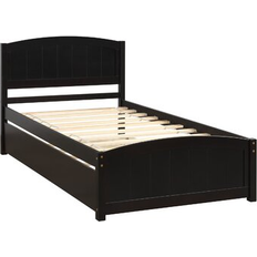 Red Barrel Studio Heffron Twin Solid Wood Daybed w/ Trundle in Espresso