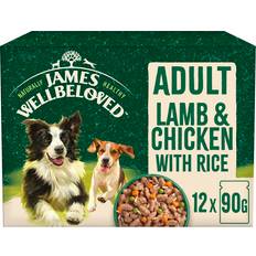 Pets James Wellbeloved Adult Wet Dog Food Lamb & Chicken with Rice 12 x 90 g