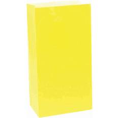 Yellow Table Decorations Amscan Amscan Paper Party Bags (Pack of 12) Yellow