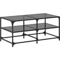 Rechteckige Couchtische vidaXL With Transparent Glass Top 98.5 x 50 x 45 cm Coffee Table