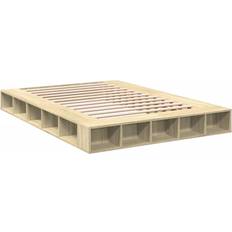 vidaXL Sonoma Oak Bed Frame 150 x 200 cm Brown Oak Super King Engineered Wood