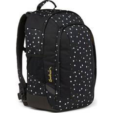 Black - Water Resistant School Bags Satch Schulrucksack, Reflektoren, Zweiwege-Reißverschluss, schwarz