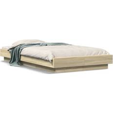 Senge & Madrasser vidaXL 100x200 cm Konstrueret Træ Sonoma-eg Sengeramme