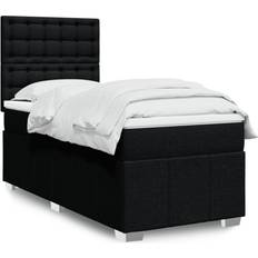 Senge & Madrasser vidaXL Med Madras 80x200 cm Stof Sort Kontinentalseng