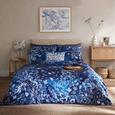 Linen Duvet Covers Cyanotype Ink Set Double - 2 Standard Pillowcases Duvet Cover Blue, Cyan