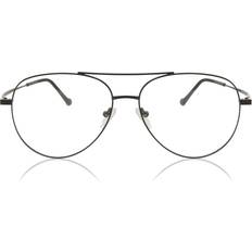 SmartBuy Collection Oversized Halv Ram Metall Glasögon Män